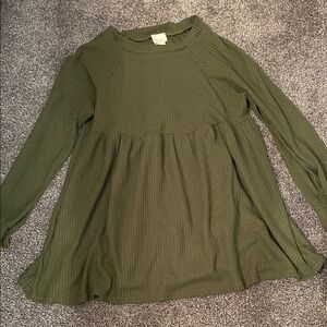 Olive Green Women's Top